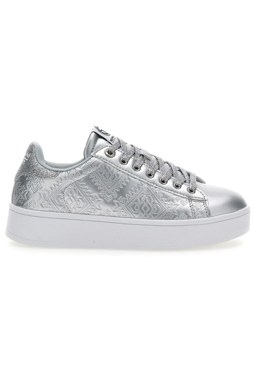 Sneakers Soprani Etnic Fantasy Argento