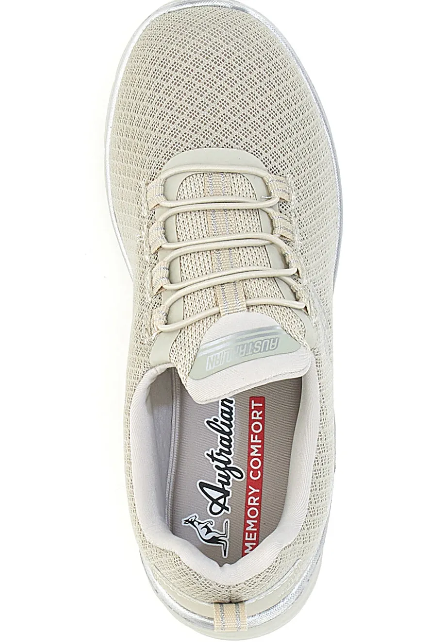 Sneakers Sportive Beige con Tomaia in Mesh AUSTRALIAN AU24W513
