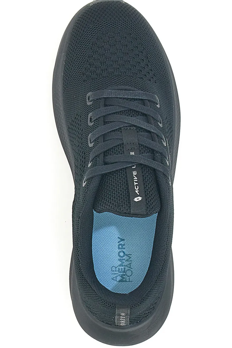 Sneakers Sportive Nere con Tomaia in Mesh e Soletta Air Memory Foam LOTTO SPEEDRIDE 900