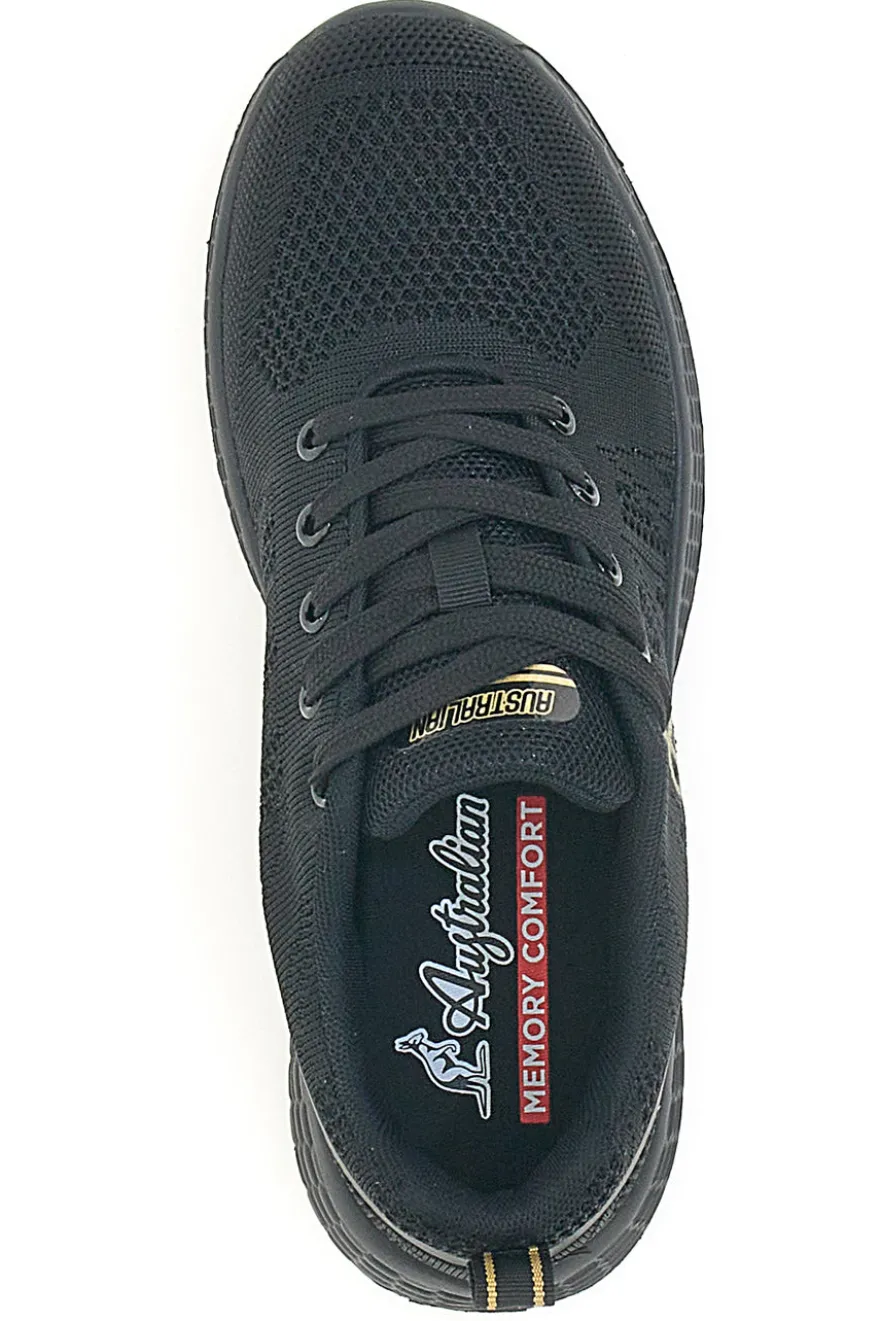 Sneakers Sportive Nere con Soletta Memory Foam AUSTRALIAN AU24W513
