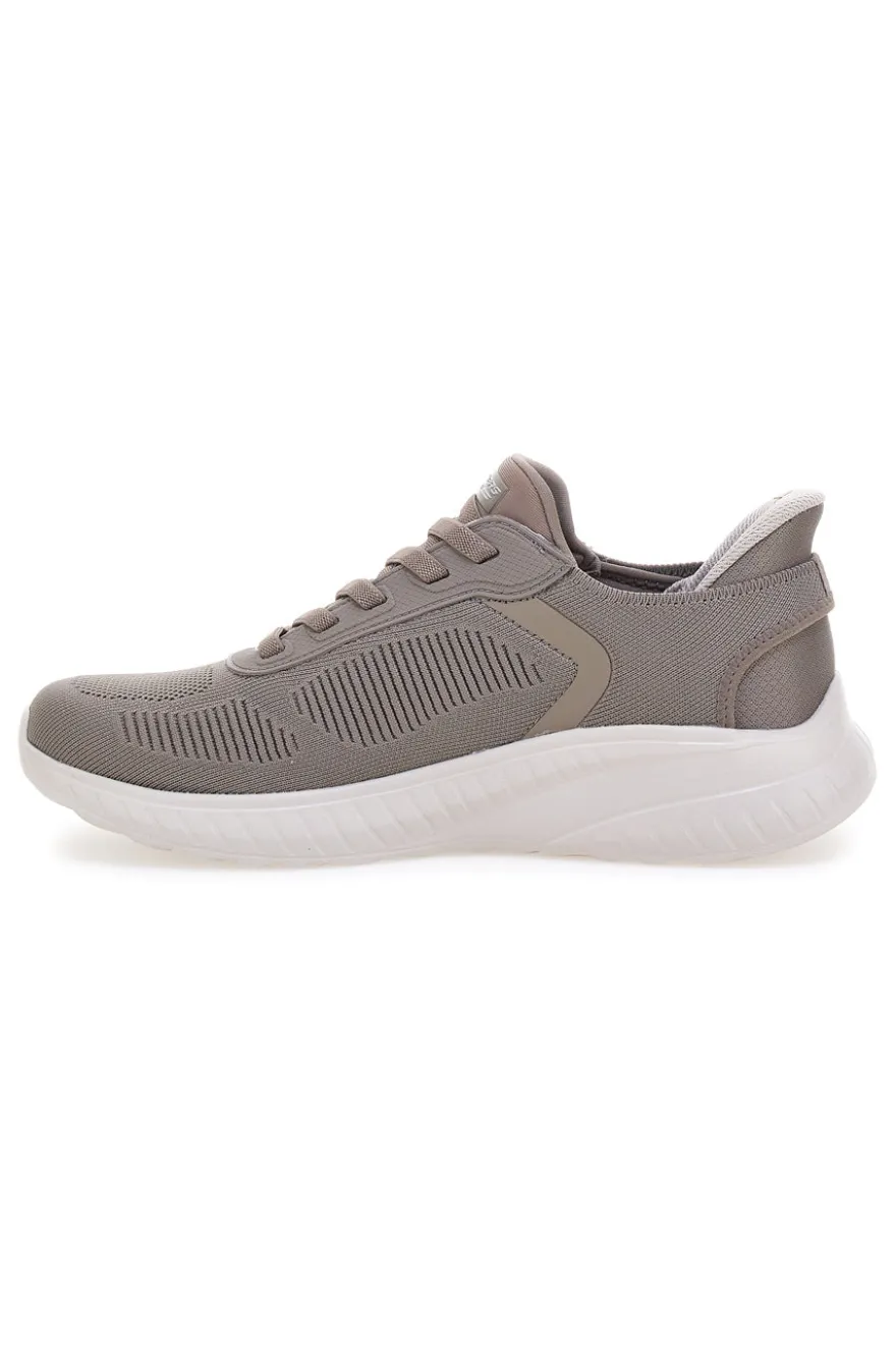 Sneakers sportive taupe con Memory Foam e Slip-ins Skechers BOBS Squad Chaos Solid Step