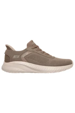 Sneakers sportive taupe con Memory Foam e Slip-ins Skechers BOBS Squad Chaos Solid Step