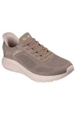 Sneakers sportive taupe con Memory Foam e Slip-ins Skechers BOBS Squad Chaos Solid Step