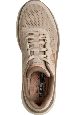 Sneakers sportive Taupe in mesh engineered con relaxed fit Skechers Dlux Walker 3.0 Bravik