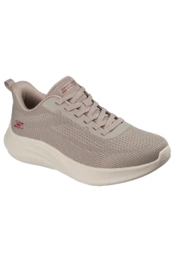 Sneakers sportive Taupe in knit con memory foam Skechers Bobs Moda Flex
