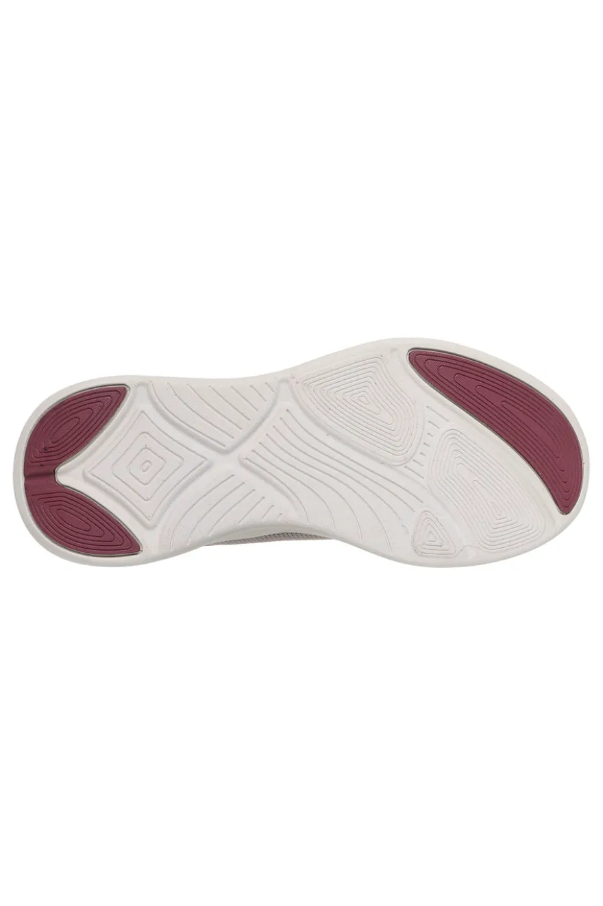 Sneakers sportive Taupe in knit con memory foam Skechers Bobs Moda Flex