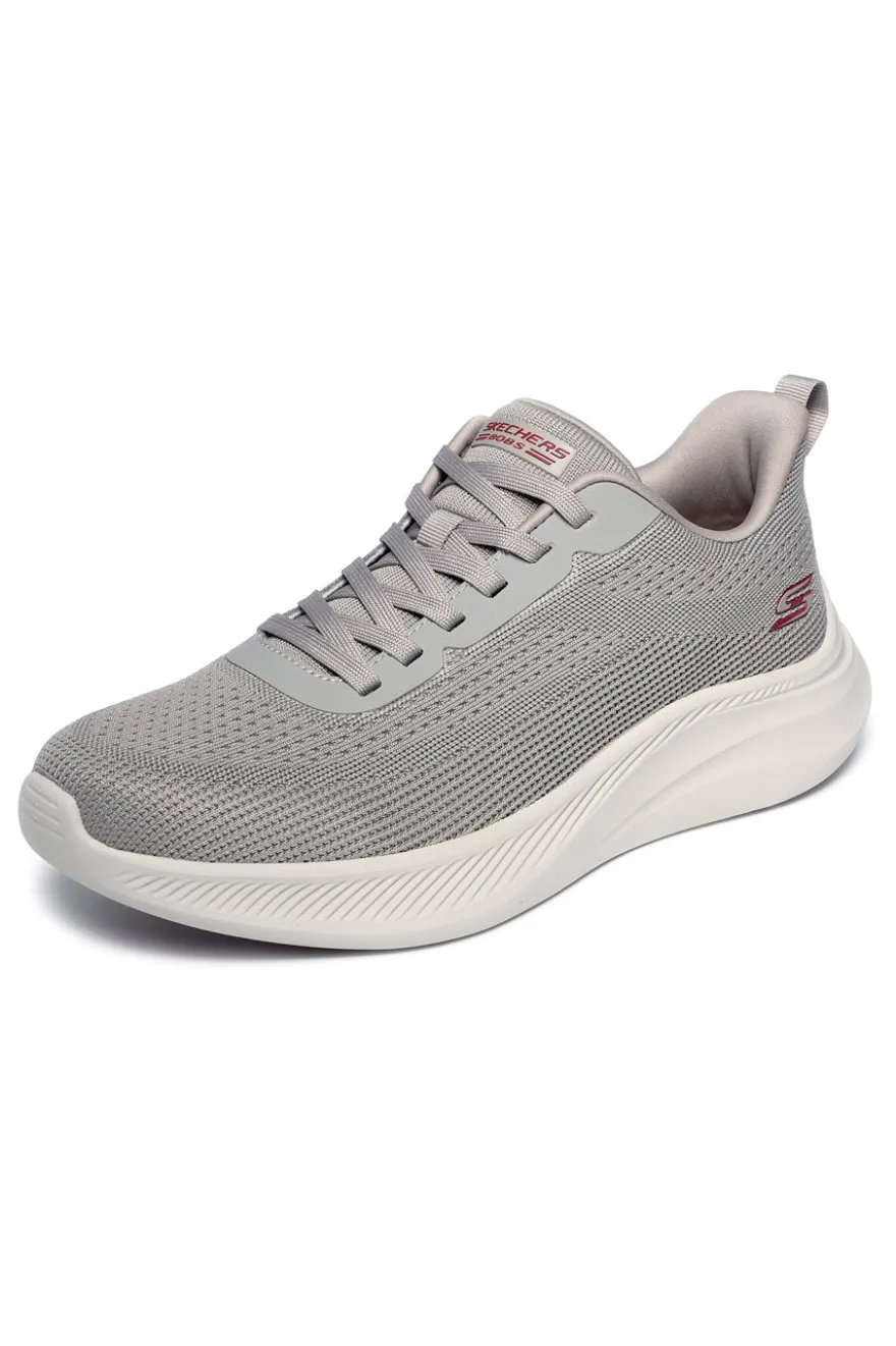 Sneakers sportive Taupe in knit con memory foam Skechers Bobs Moda Flex