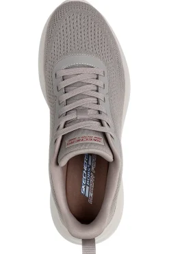 Sneakers sportive Taupe in knit con memory foam Skechers Bobs Moda Flex