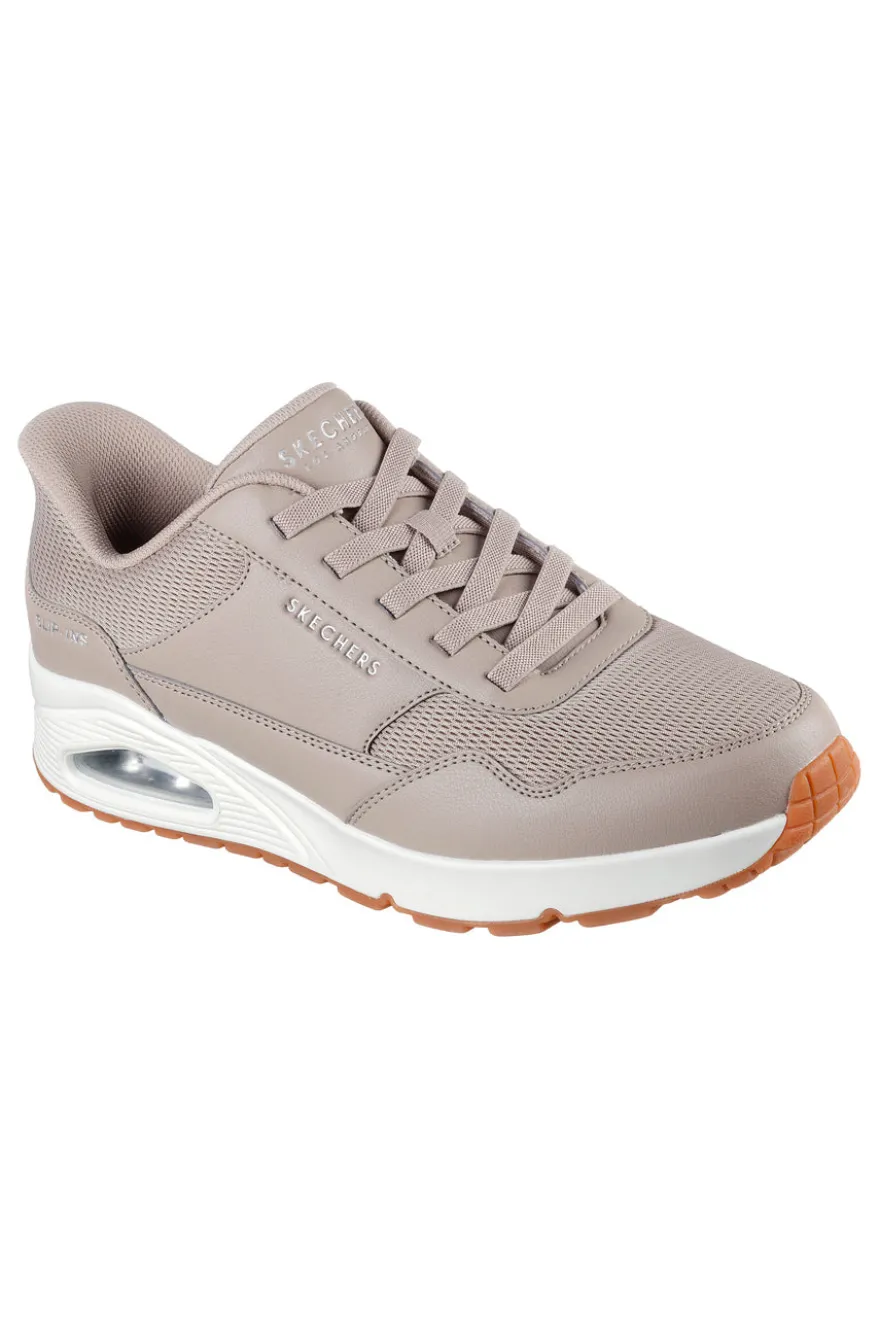 Sneakers Taupe con suola Bianca SKECHERS Street Hands Free Slip-ins: Uno Bankia
