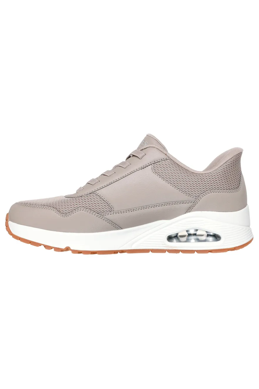 Sneakers Taupe con suola Bianca SKECHERS Street Hands Free Slip-ins: Uno Bankia