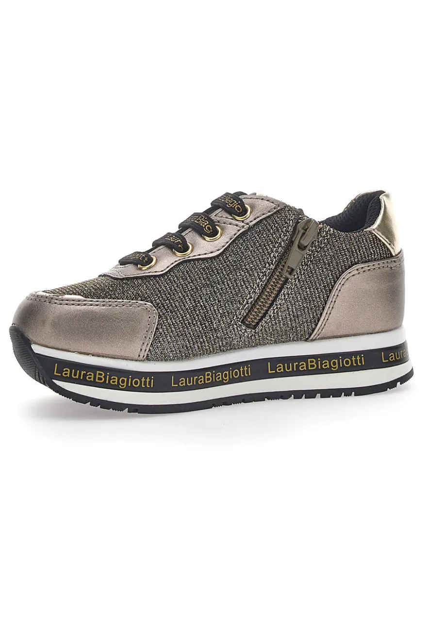 Sneakers Taupe Glitter Laura Biagiotti 8711