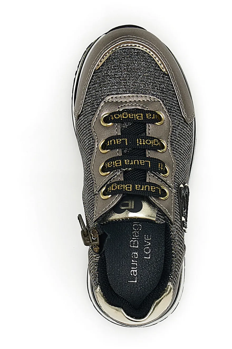 Sneakers Taupe Glitter Laura Biagiotti 8711