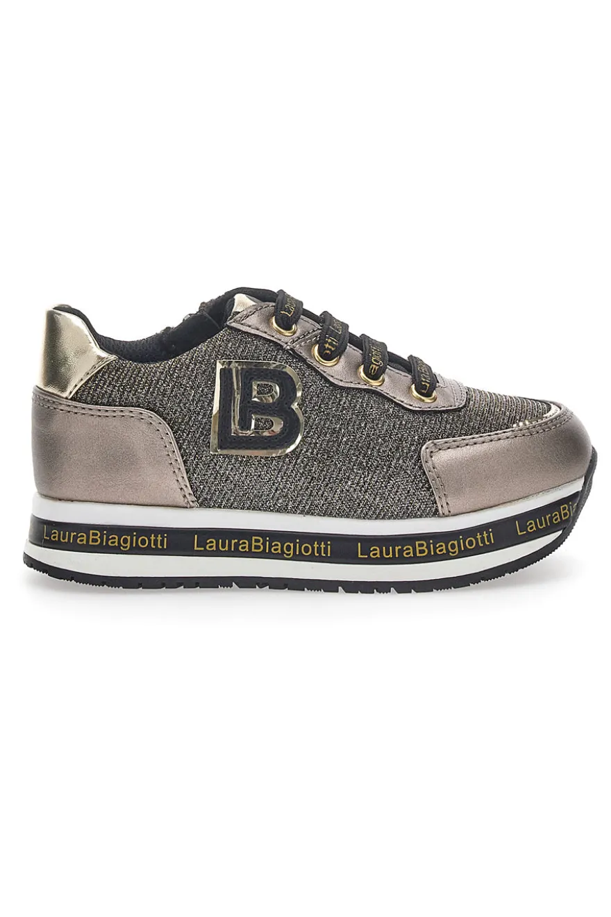 Sneakers Taupe Glitter Laura Biagiotti 8711