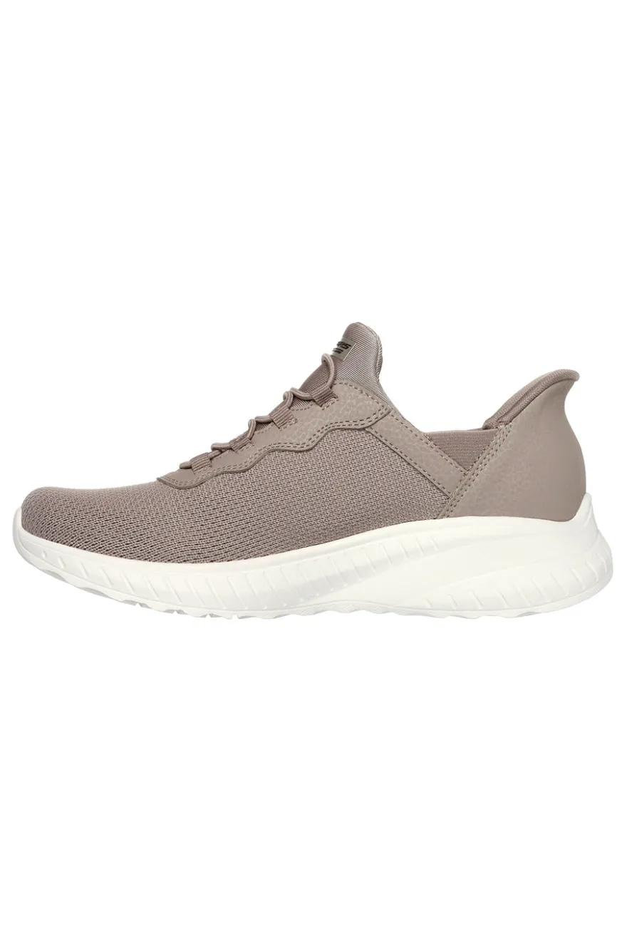 Sneakers Taupe Hands Free Slip-ins Skechers BOBS Sport Squad Chaos Daily Inspiration