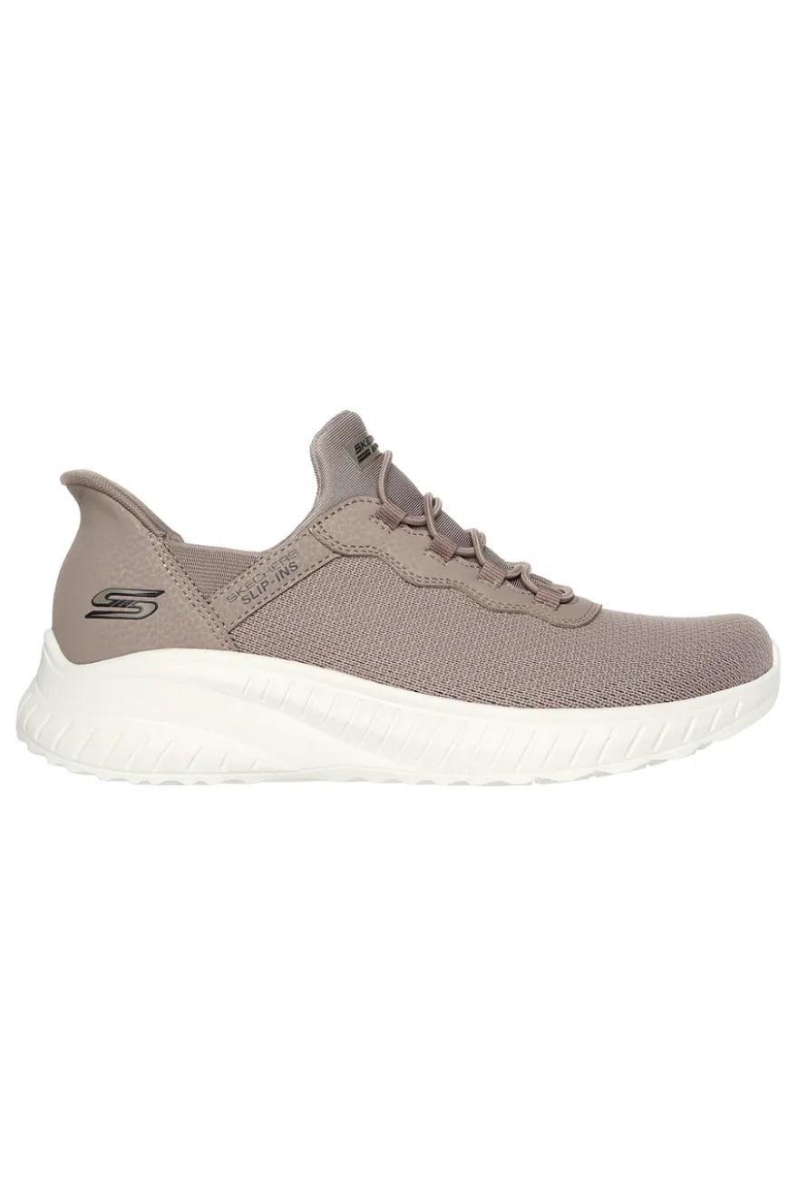 Sneakers Taupe Hands Free Slip-ins Skechers BOBS Sport Squad Chaos Daily Inspiration
