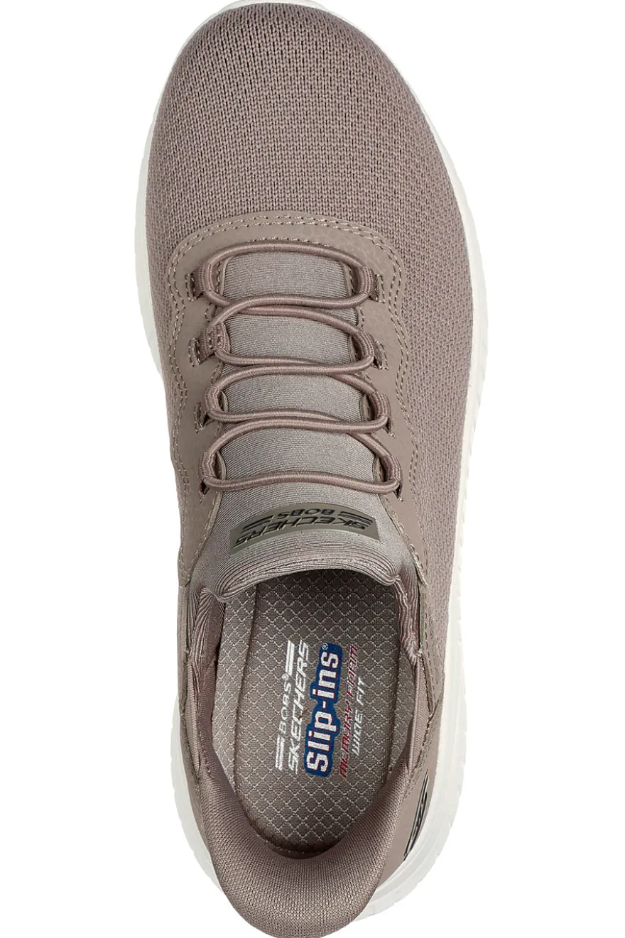 Sneakers Taupe Hands Free Slip-ins Skechers BOBS Sport Squad Chaos Daily Inspiration