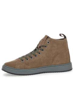 Sneakers taupe in camoscio con suola in gomma Canguro CA817
