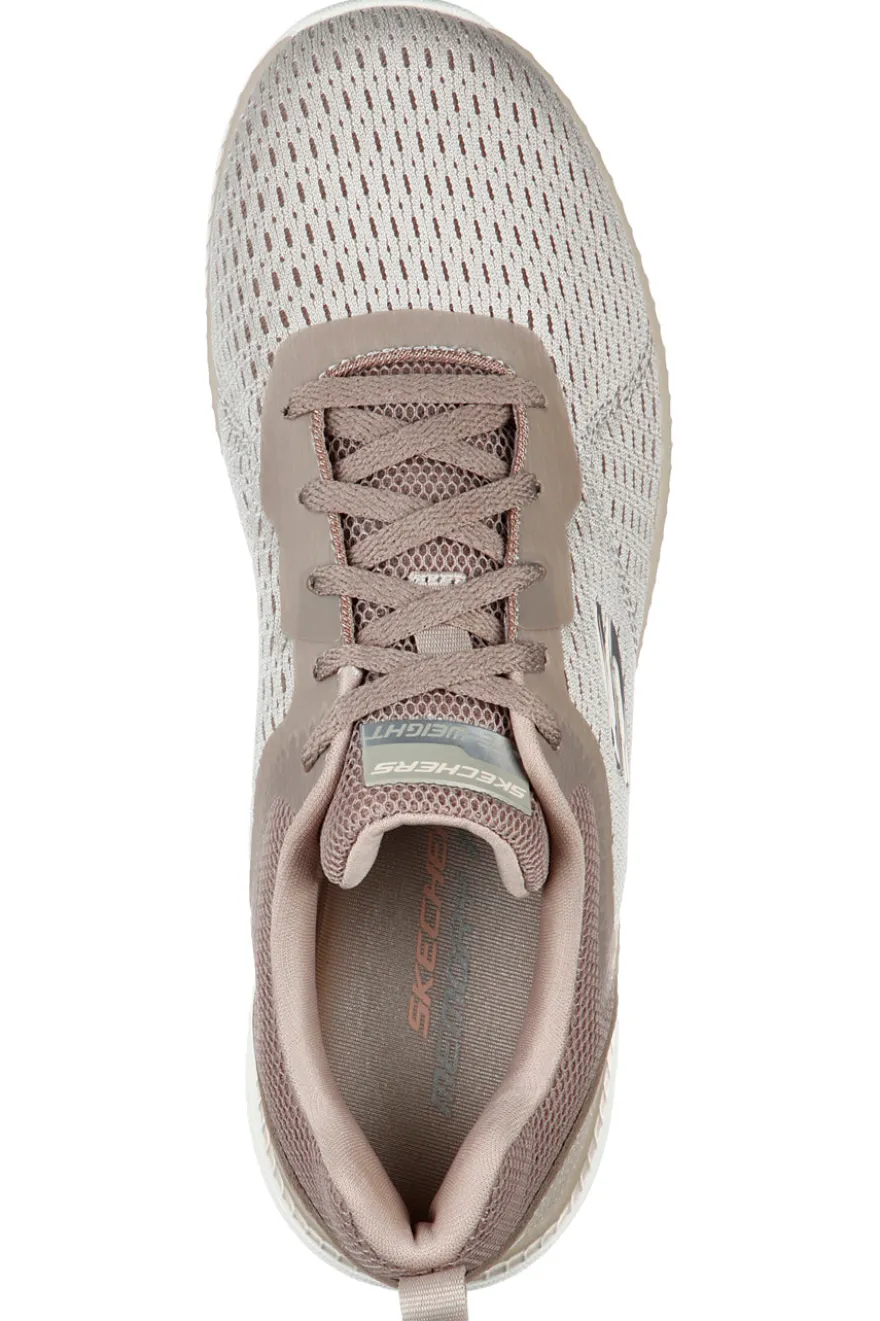 Sneakers taupe in mesh con soletta memory foam Skechers Bountiful Quick Path