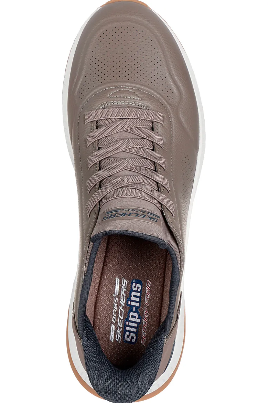 Sneakers taupe in simil pelle con Memory Foam Skechers Bobs Squad 4 Direct Step