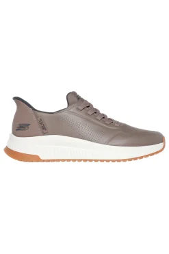 Sneakers taupe in simil pelle con Memory Foam Skechers Bobs Squad 4 Direct Step