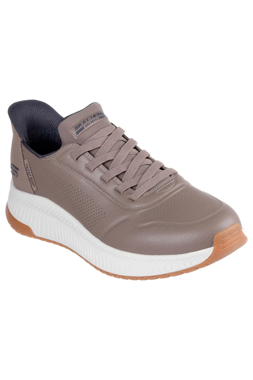 Sneakers taupe in simil pelle con Memory Foam Skechers Bobs Squad 4 Direct Step