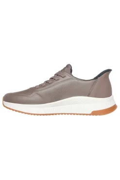 Sneakers taupe in simil pelle con Memory Foam Skechers Bobs Squad 4 Direct Step