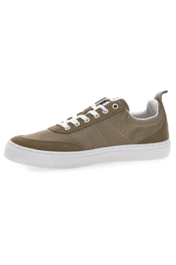 Sneakers taupe in tela con suola bianca Gas 514005