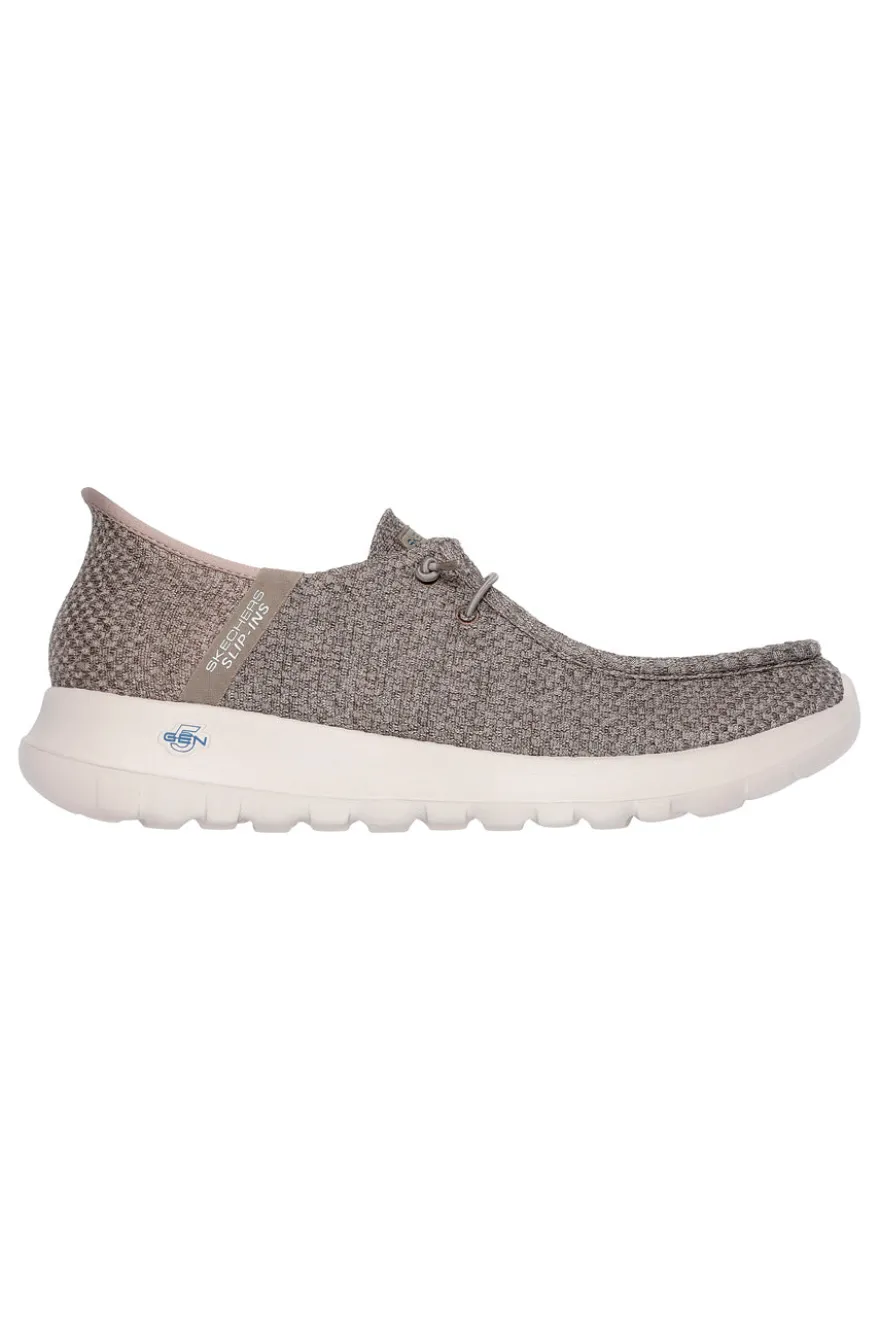 Sneakers Taupe Skechers Hands Free Slip-ins: GO WALK Max - Halcyon