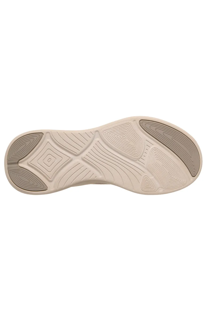 Sneakers taupe slip on in tessuto Skechers Bobs Moda Flex Broad Acre