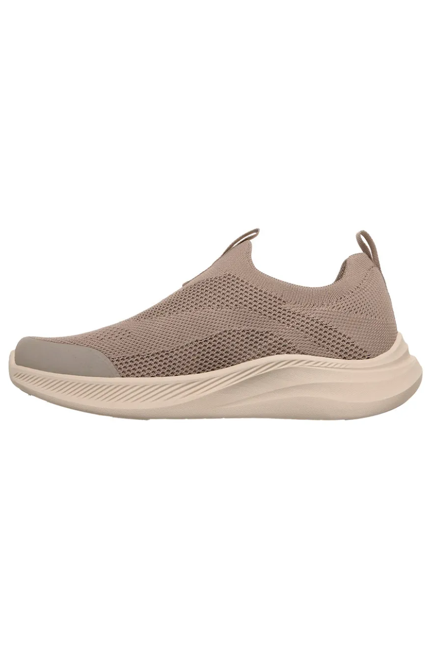 Sneakers taupe slip on in tessuto Skechers Bobs Moda Flex Broad Acre