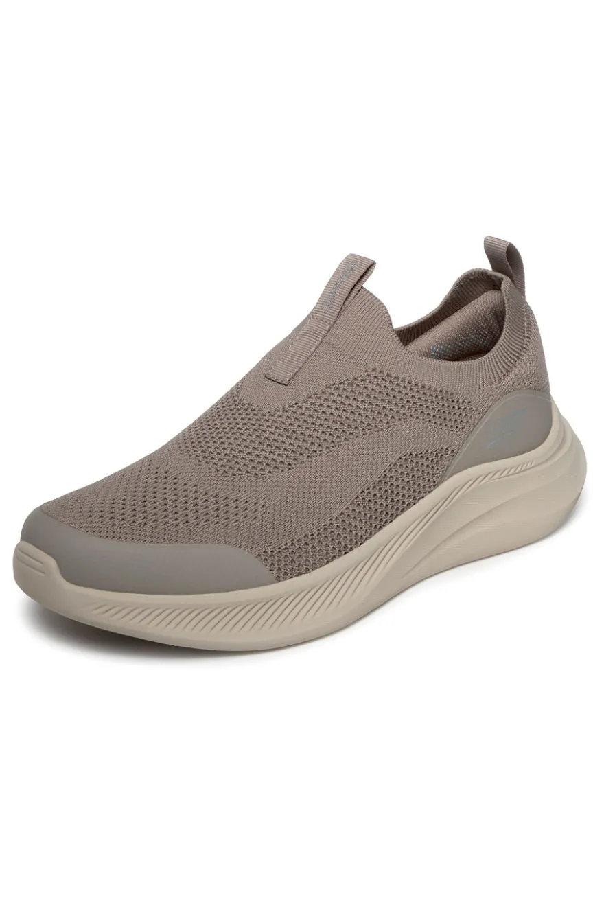 Sneakers taupe slip on in tessuto Skechers Bobs Moda Flex Broad Acre