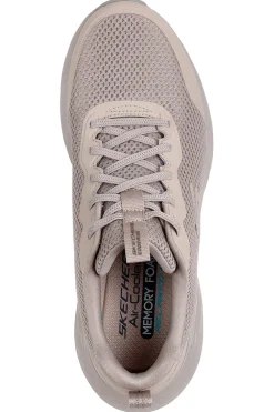 Sneakers tortora beige in mesh con Air Cooled Memory Foam Skechers Edgeride Rekze