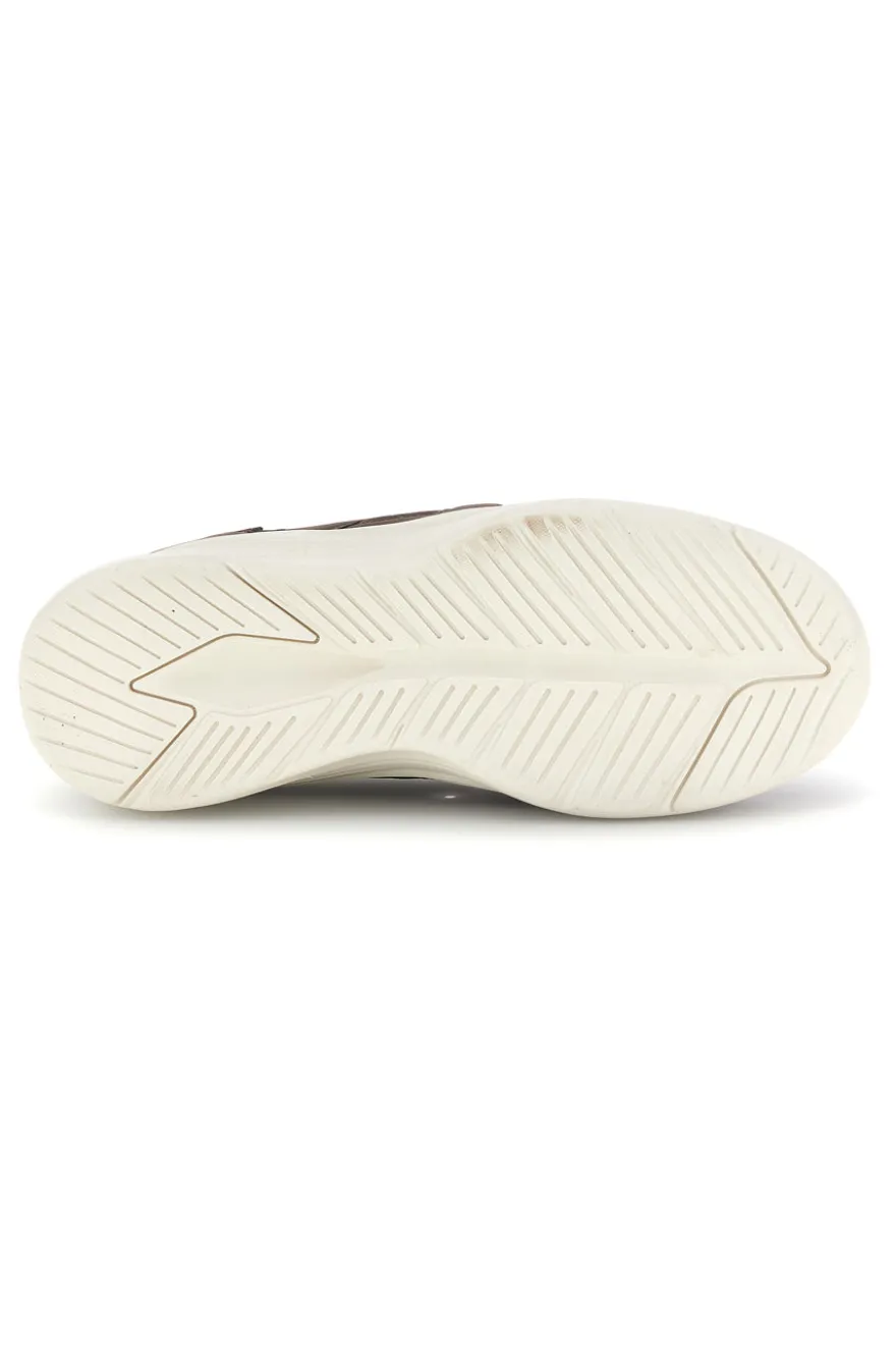Sneakers tortora e marrone in tessuto Marina Militare MM2286