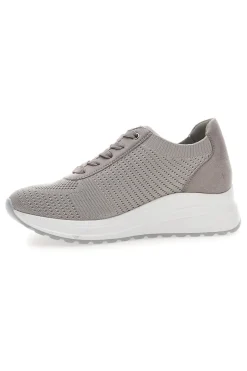 Sneakers tortora in tessuto traspirante con zeppa Inblu 485IN