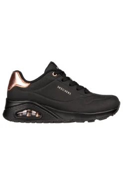 Sneakers total black con dettagli oro Skechers Uno Golden Air