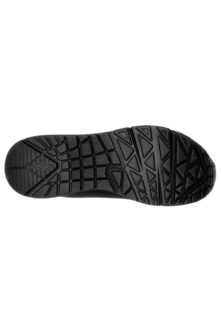 Sneakers total black con dettagli oro Skechers Uno Golden Air