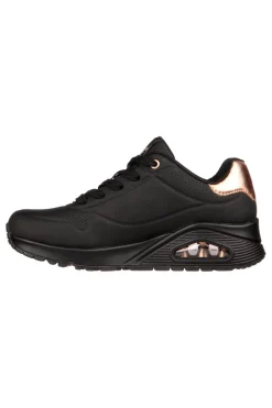 Sneakers total black con dettagli oro Skechers Uno Golden Air