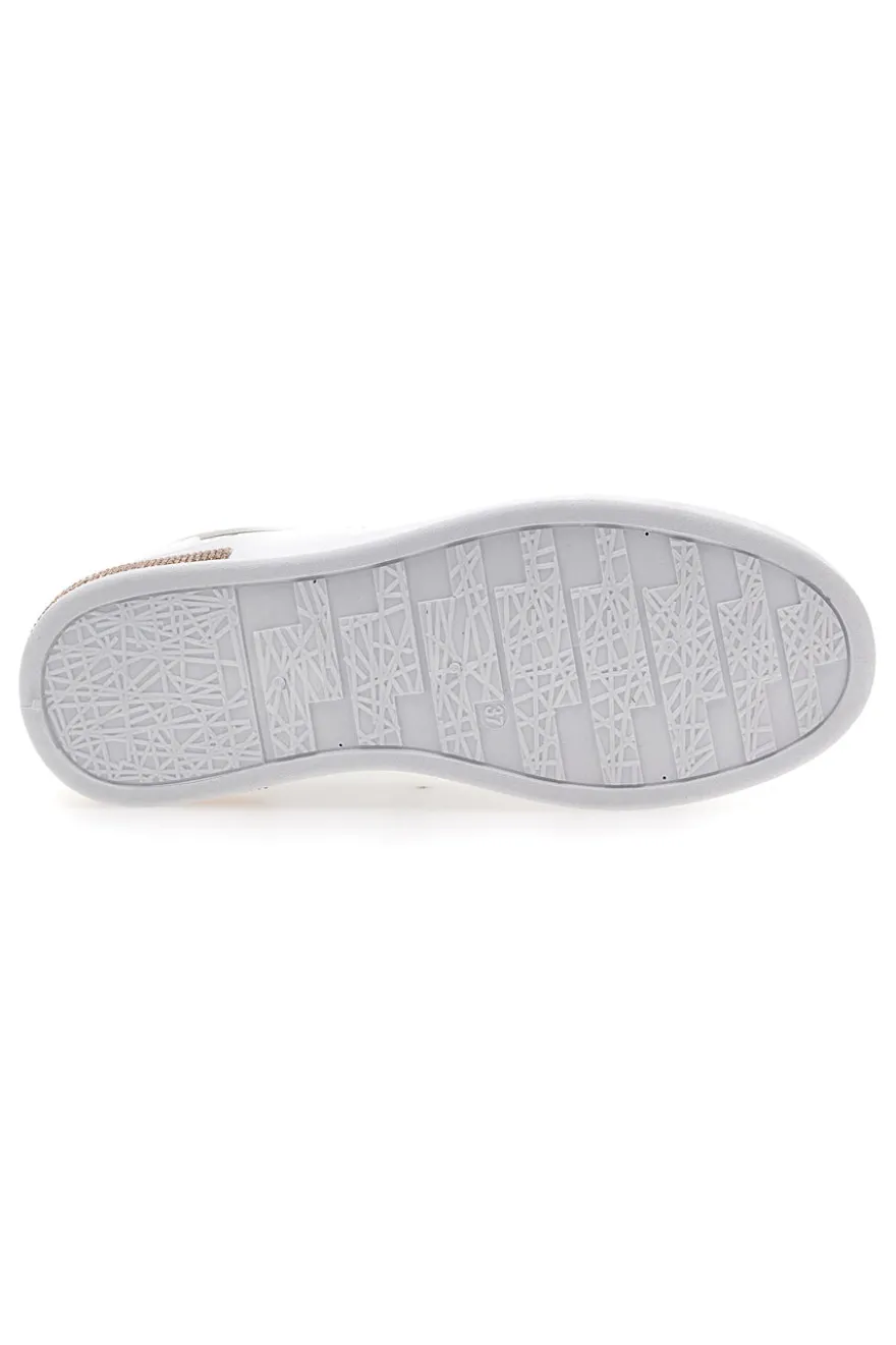 Sneakers traforate bianche con dettaglio oro CAFE' COST BK2440