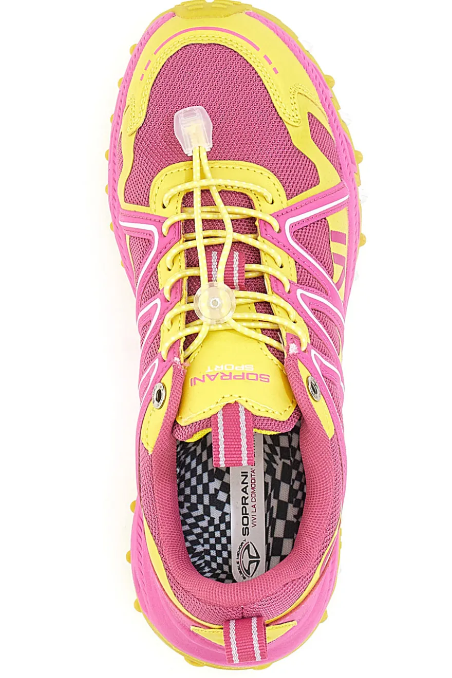 Sneakers Trekking Solo Soprani 312404 Rosa e Gialle