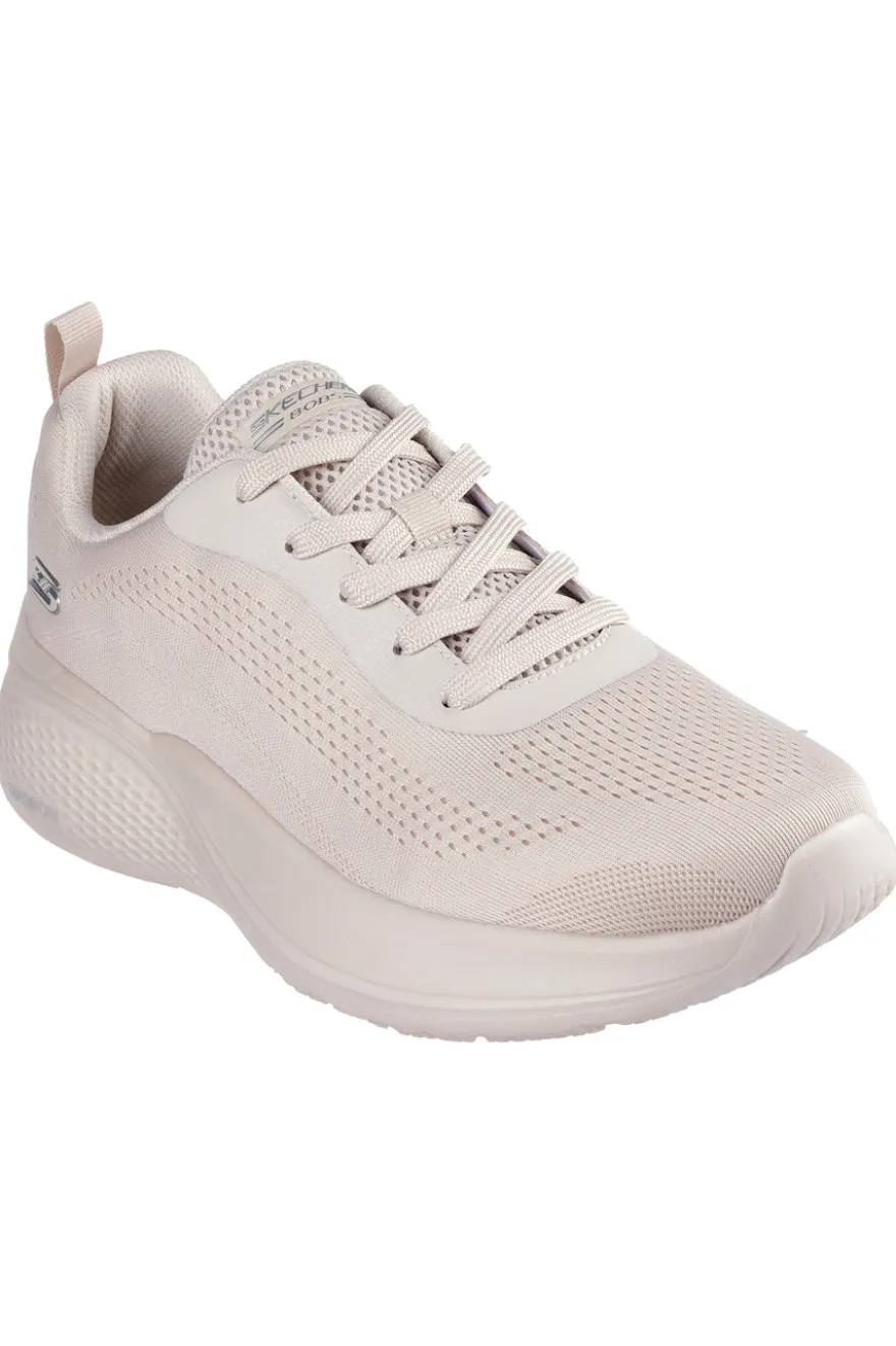 Sneakers vegan beige con tomaia traforata SKECHERS BOBS INFINITY VAPOR EXACT