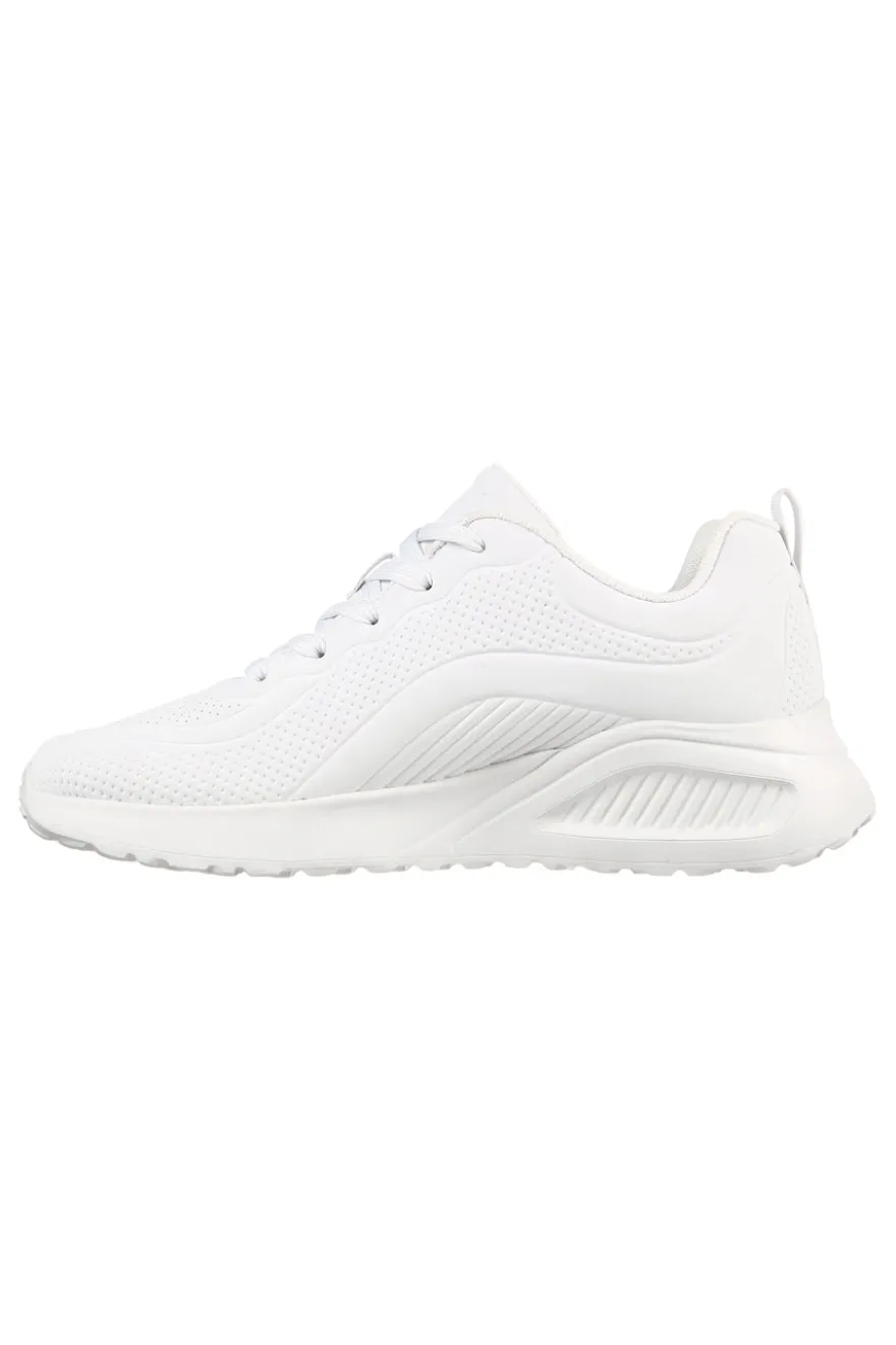 Sneakers Vegan Bianche con Platform Skechers BOBS Sport Buno - How Sweet