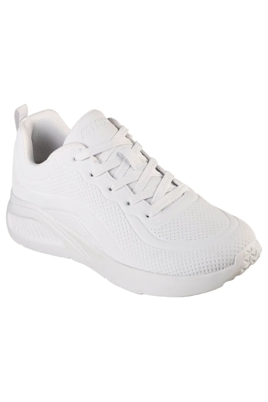 Sneakers Vegan Bianche con Platform Skechers BOBS Sport Buno - How Sweet