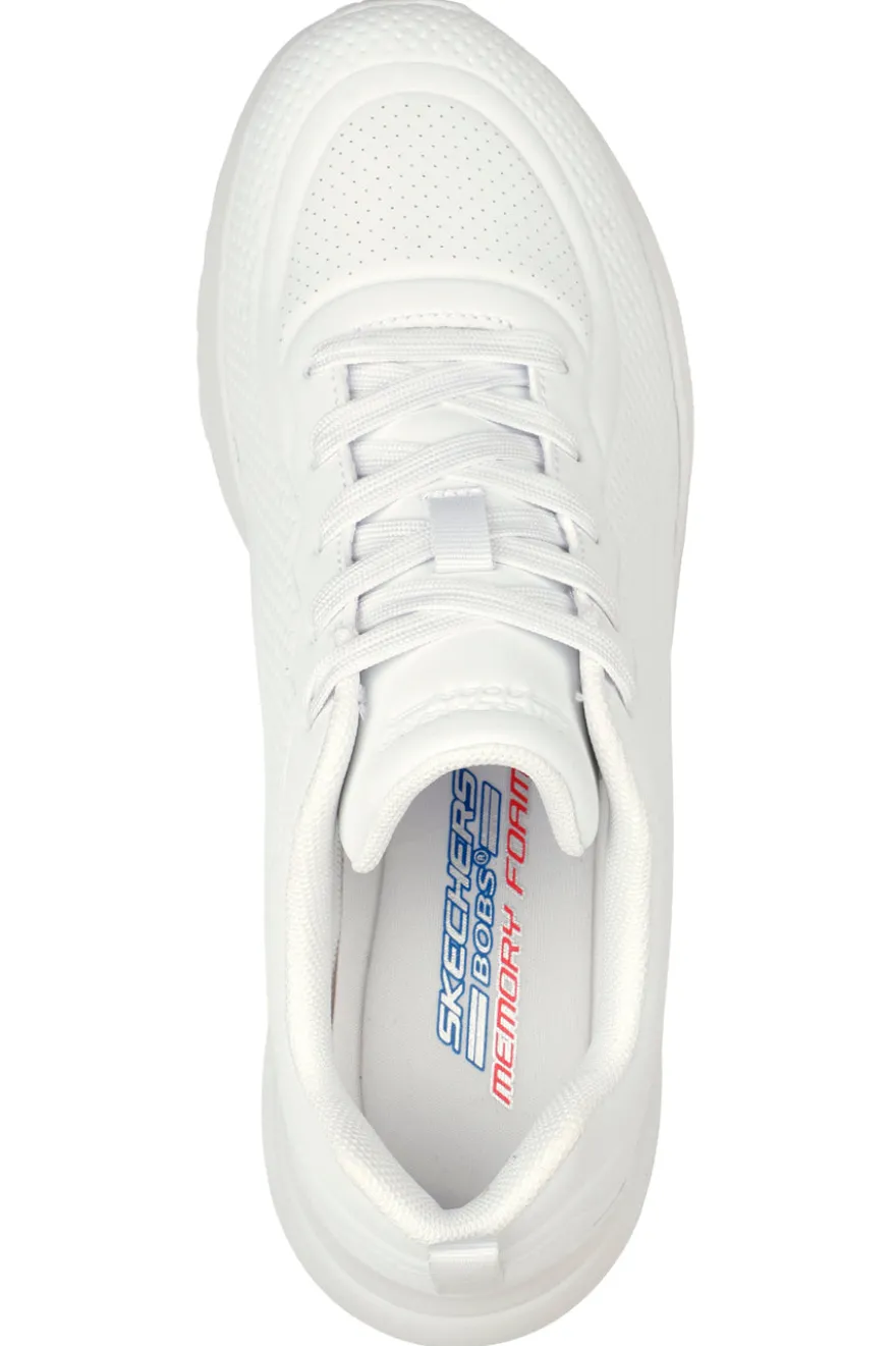 Sneakers Vegan Bianche con Platform Skechers BOBS Sport Buno - How Sweet