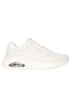 Sneakers Vegan Bianche con Platform Skechers Uno Flex - Spring On Air