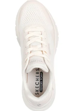 Sneakers Vegan Bianche con Platform Skechers Uno Flex - Spring On Air