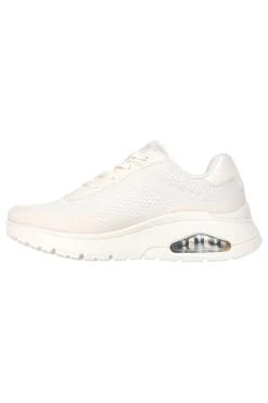 Sneakers Vegan Bianche con Platform Skechers Uno Flex - Spring On Air