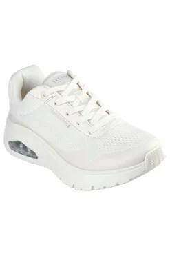 Sneakers Vegan Bianche con Platform Skechers Uno Flex - Spring On Air