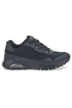 Sneakers Vegan Nere con Platform Skechers Uno Flex - Spring On Air