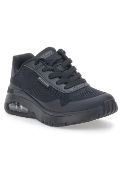 Sneakers Vegan Nere con Platform Skechers Uno Flex - Spring On Air