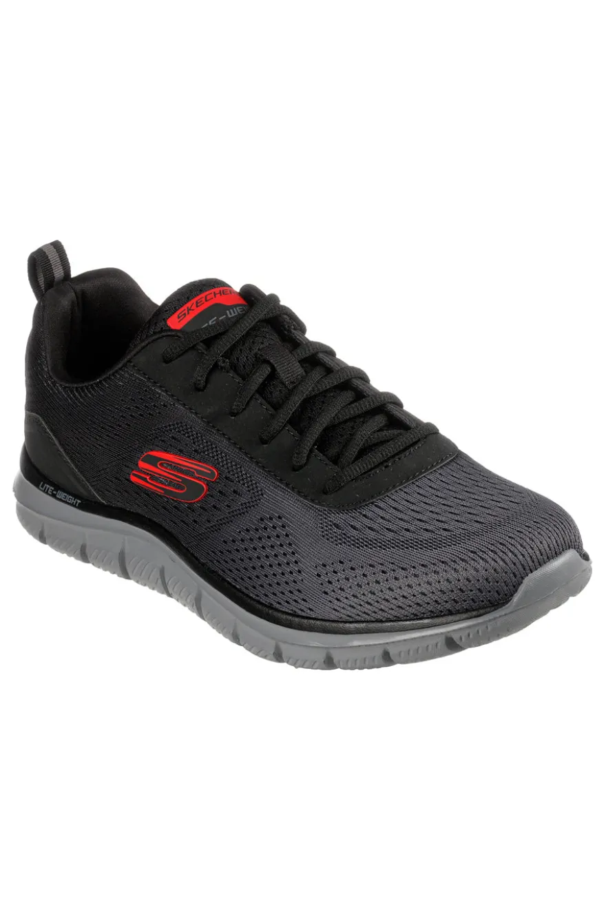 Sneakers Vegan Nere e Rosse Con Memory Foam Skechers Track - Ripkent
